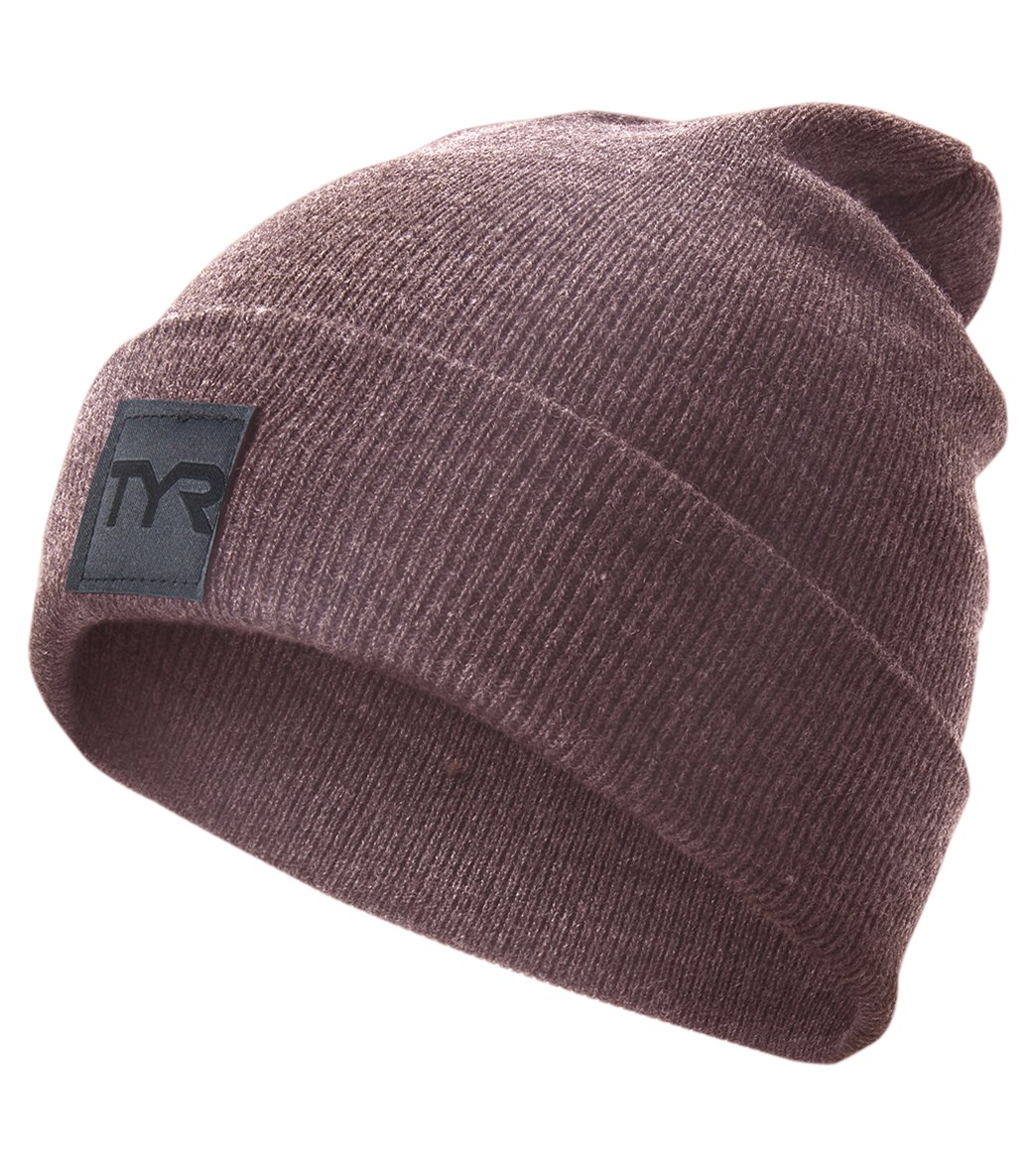 TYR Cuffed Knit Beanie - Light Pink One Size - Swimoutlet.com