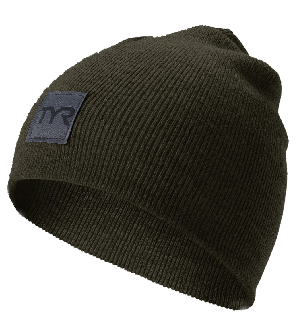 TYR Knit Beanie - Olive One Size - Swimoutlet.com
