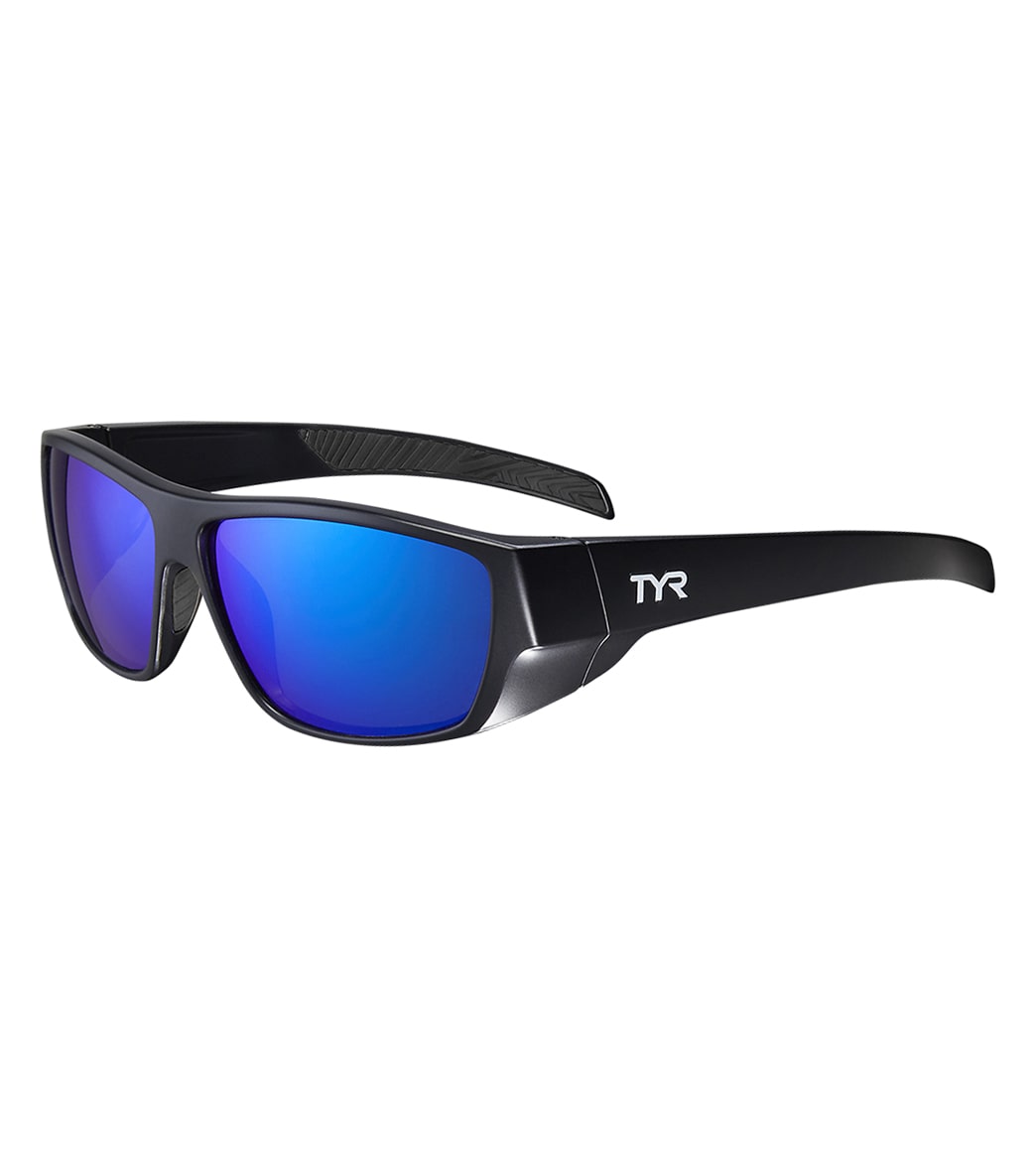 TYR Men's Knox Wrap Sunglasses - Blue/Black One Size - Swimoutlet.com
