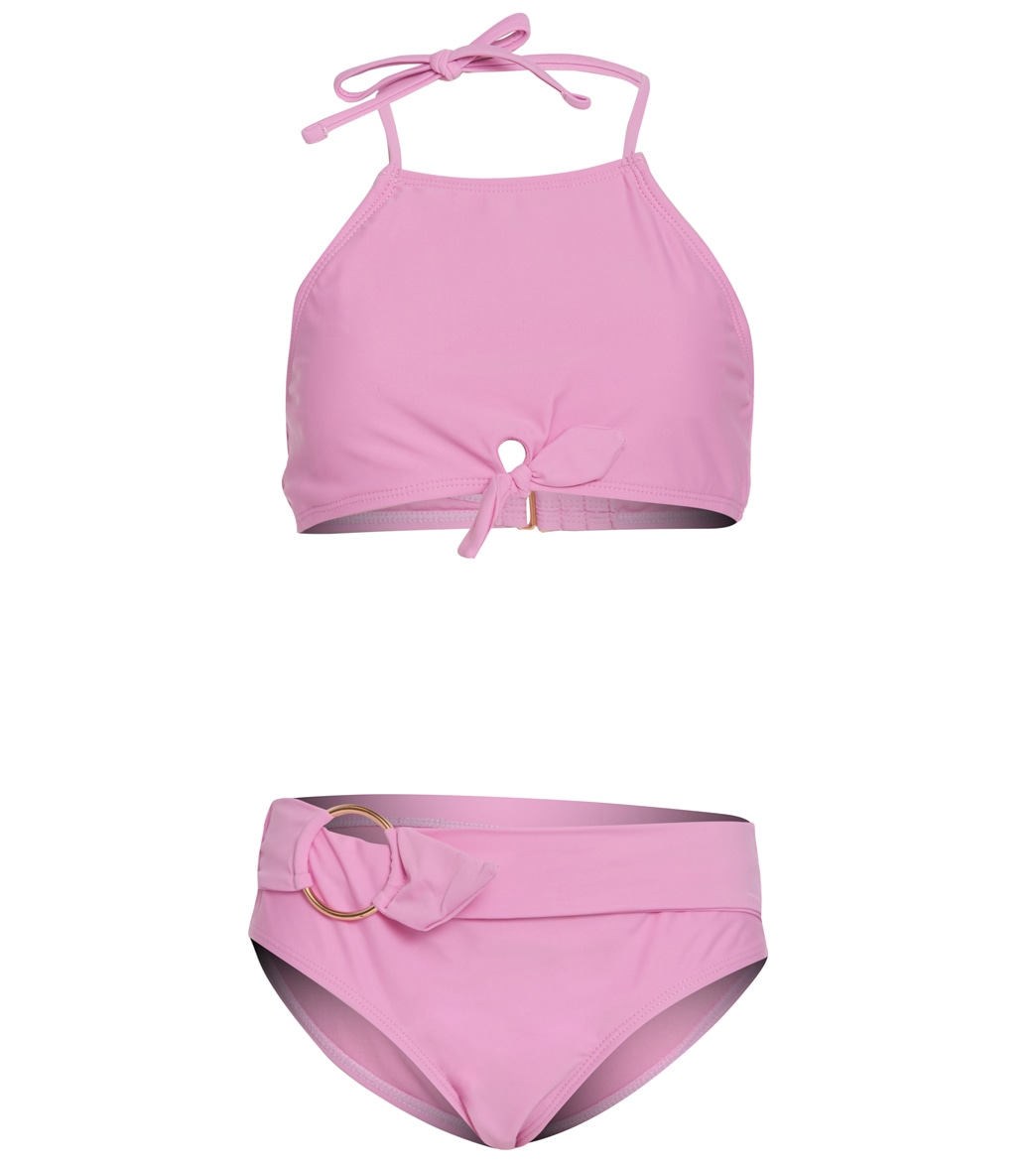 Raisins Girls' Moodring Two Piece Bikini Set Big Kid - Pink 12 - Swimoutlet.com