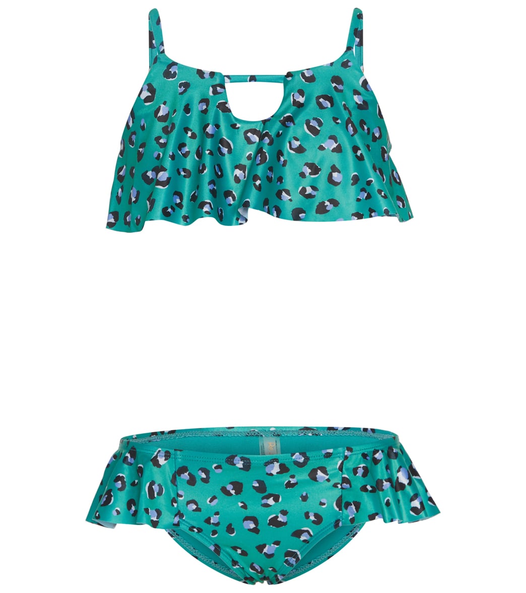 Raisins Girls' Cayucos Two Piece Bikini Set Big Kid - Tropics Green 10 - Swimoutlet.com