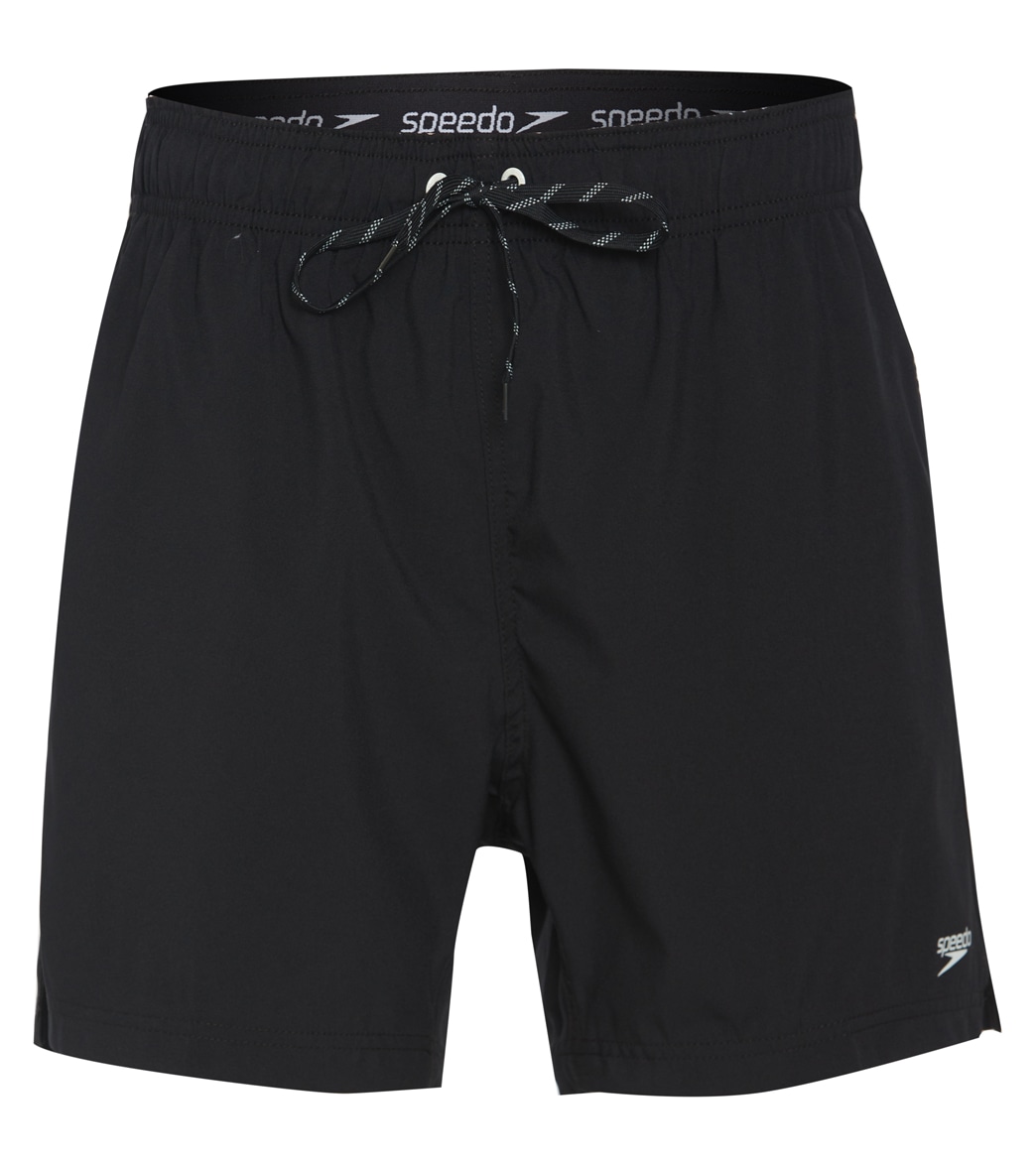 Speedo Men's 16 Solid Volley Short - Black Medium - Swimoutlet.com