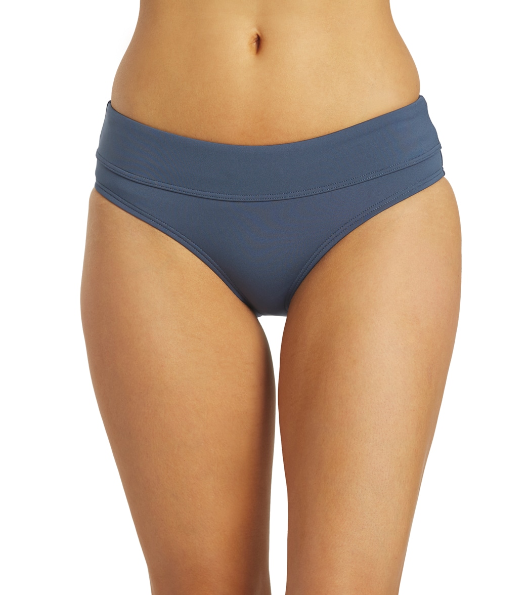 TYR Women's Solid Riva Classic Bikini Bottom - Slate X-Small - Swimoutlet.com