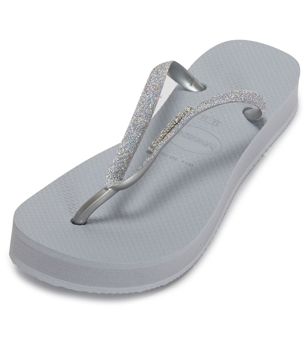 Havaianas Women's Slim Flatform Sparkle Sandals - Ice Grey 35/36 - Swimoutlet.com