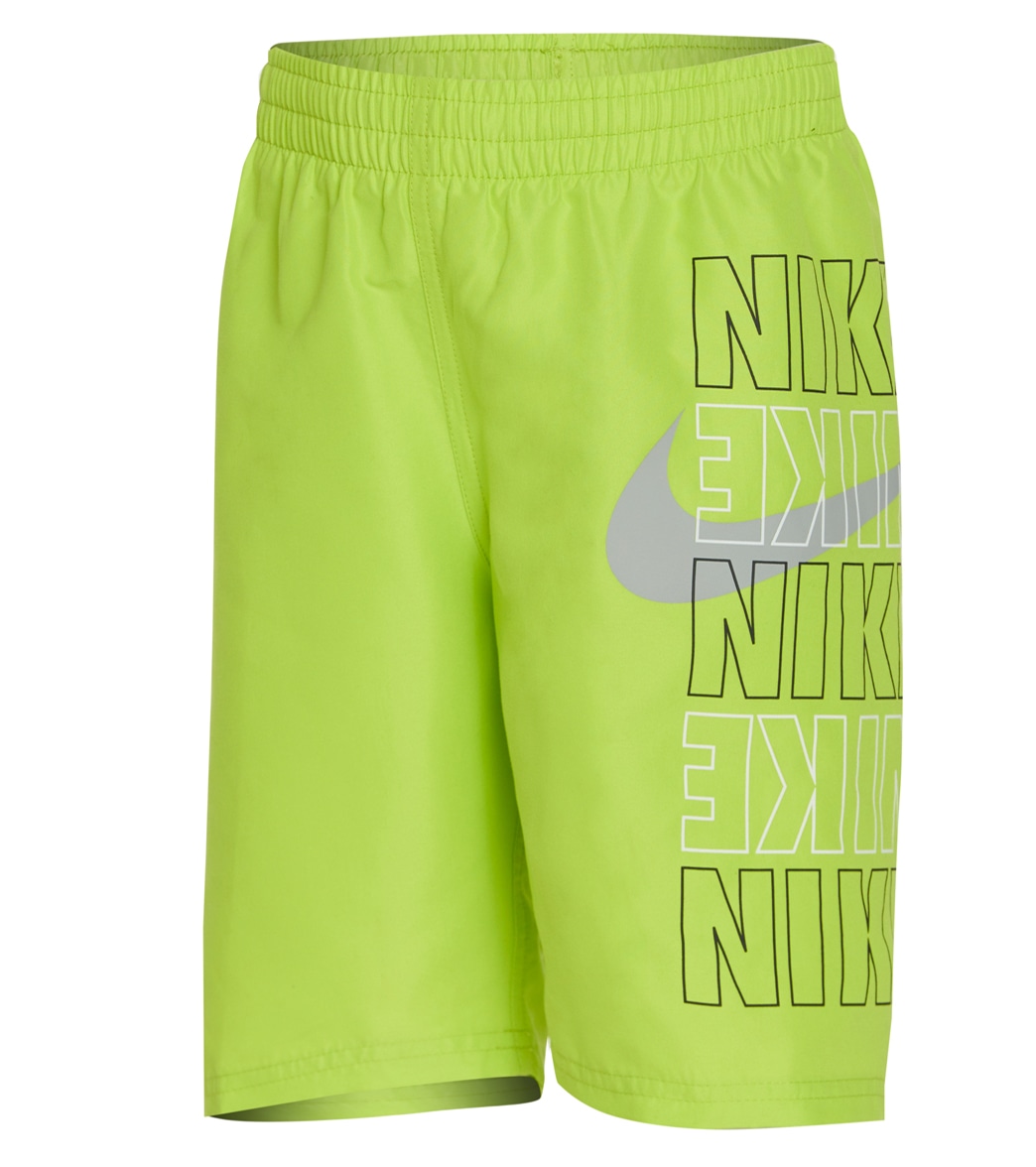 Nike Boys' Block Logo Breaker 8 Volley Short Big Kid - Atomic Green Large Polyester - Swimoutlet.com