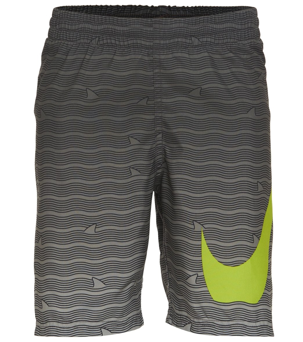 Nike Boys' Shark Stripe Breaker 8 Volley Short Big Kid - Atomic Green Xl Polyester - Swimoutlet.com