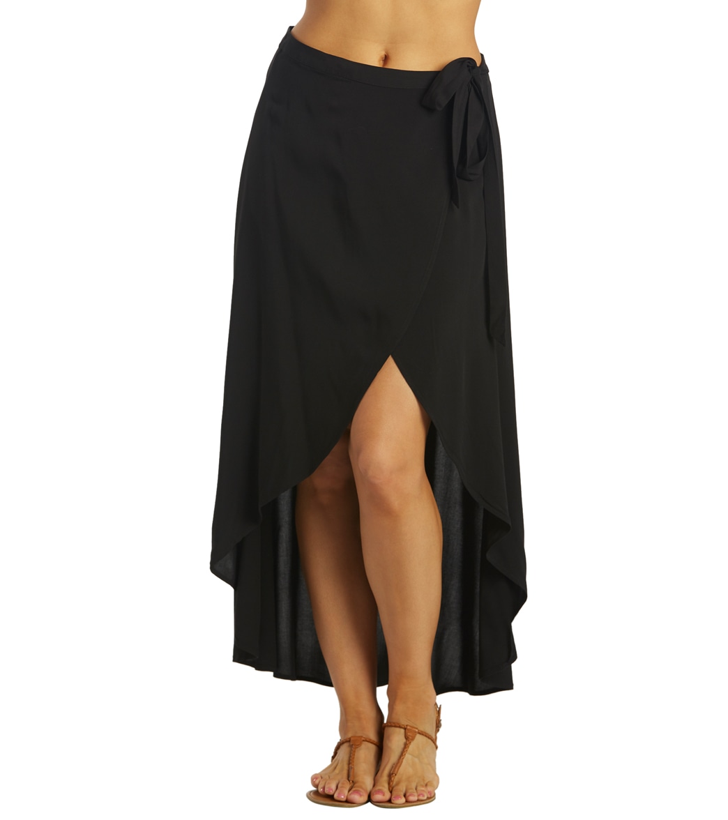Body Glove Women's Lena Wrap Skirt - Black Large - Swimoutlet.com