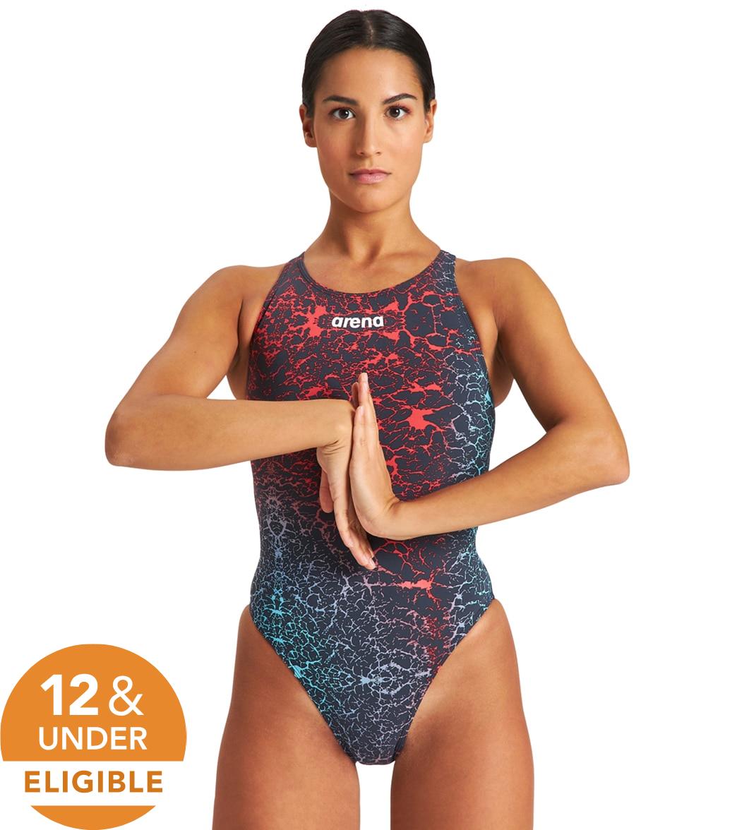 Arena Women's Powerskin St Classic Limited Edition Tech Suit Swimsuit - Storm Blue/Red 22 Elastane/Polyamide - Swimoutlet.com