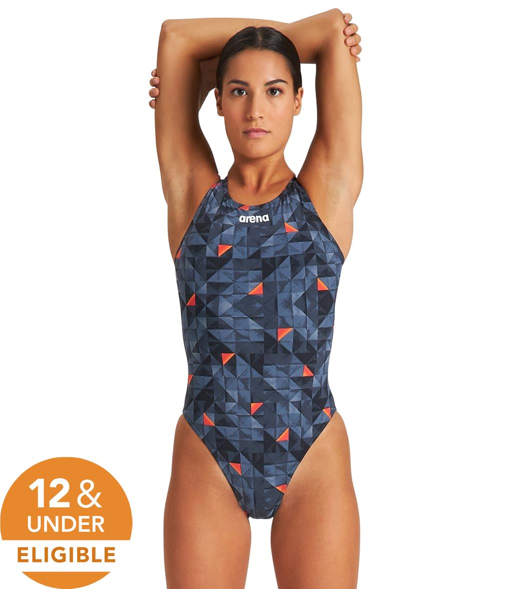 Arena Women's Powerskin St Classic Limited Edition Tech Suit Swimsuit - Black/Orange 22 Elastane/Polyamide - Swimoutlet.com