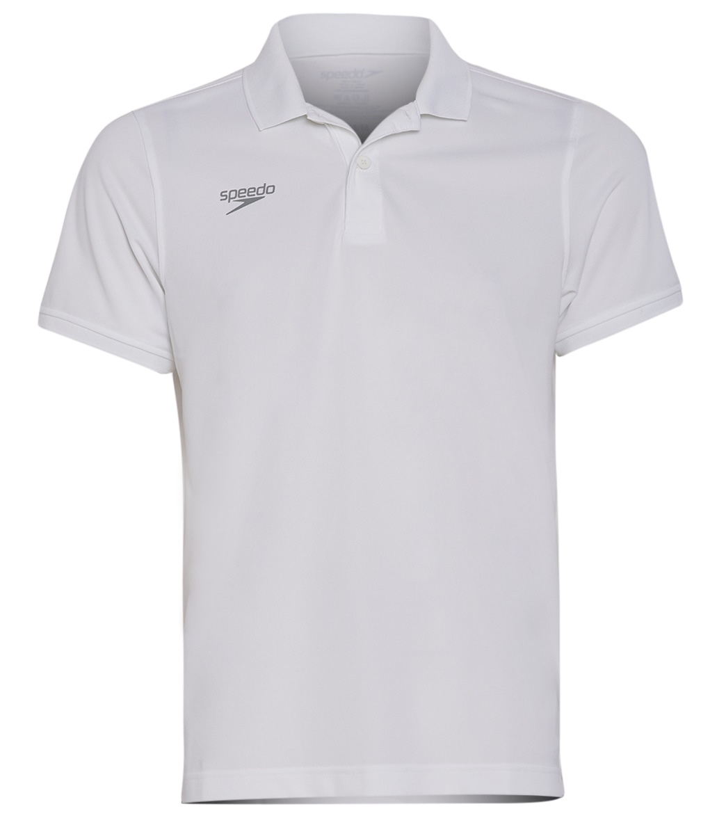 Speedo Men's Polo Shirt - White Large - Swimoutlet.com