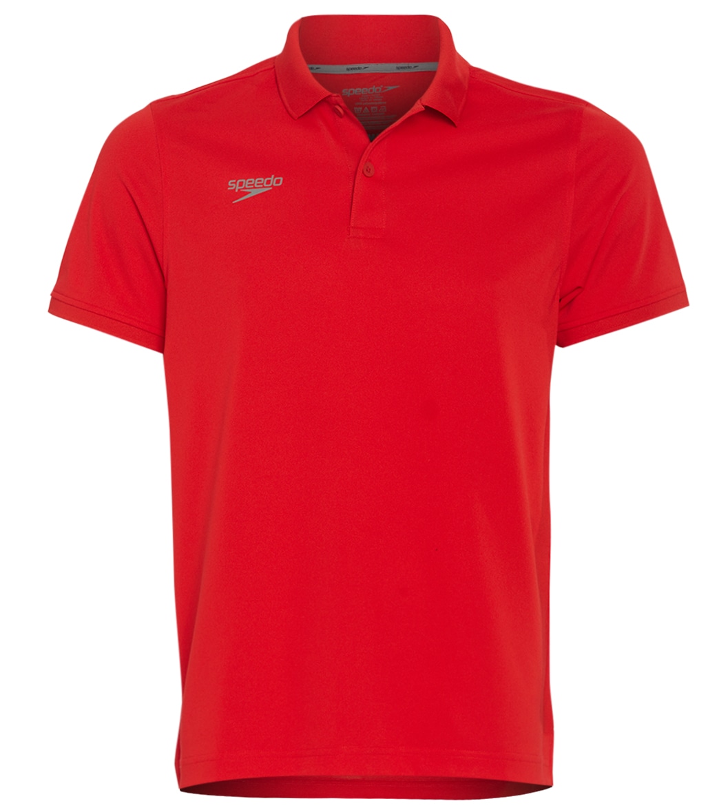Speedo Men's Polo Shirt - Red Large - Swimoutlet.com