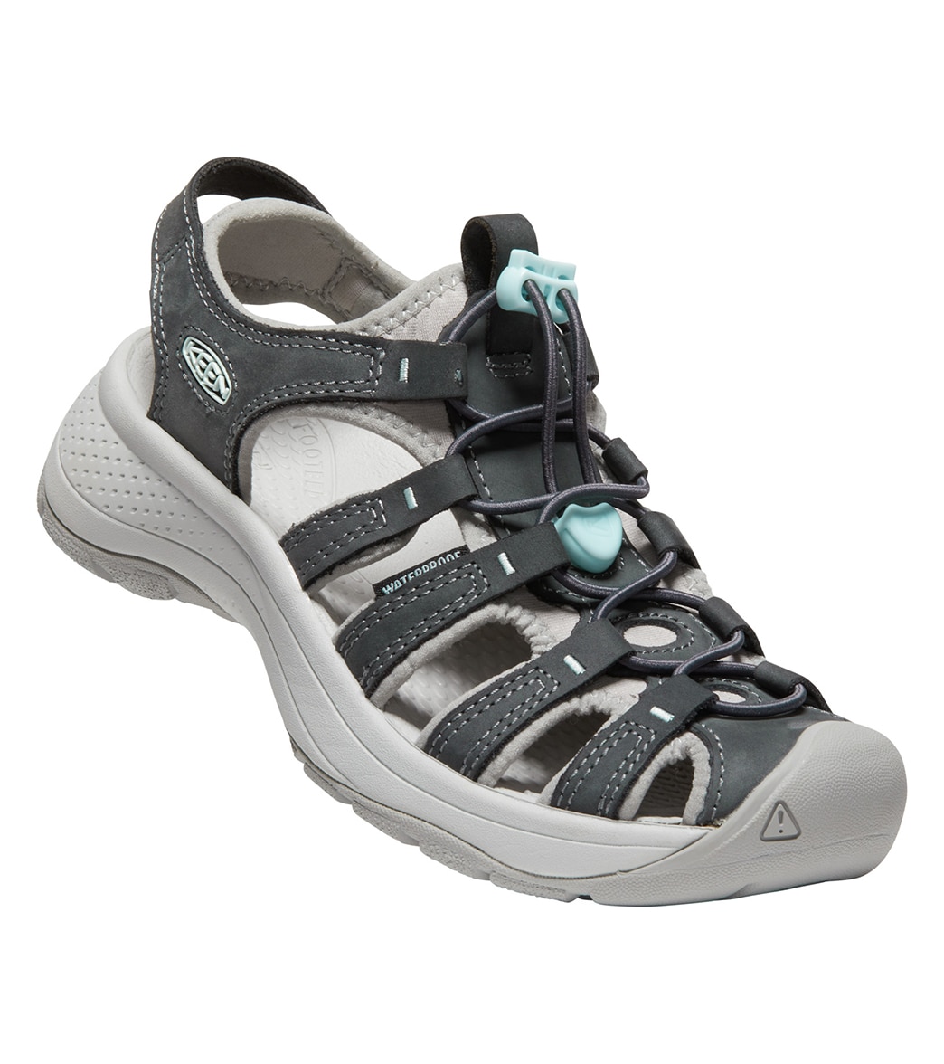 Keen Women's Astoria West Leather Water Shoes - Magnet/Vapor 10 - Swimoutlet.com