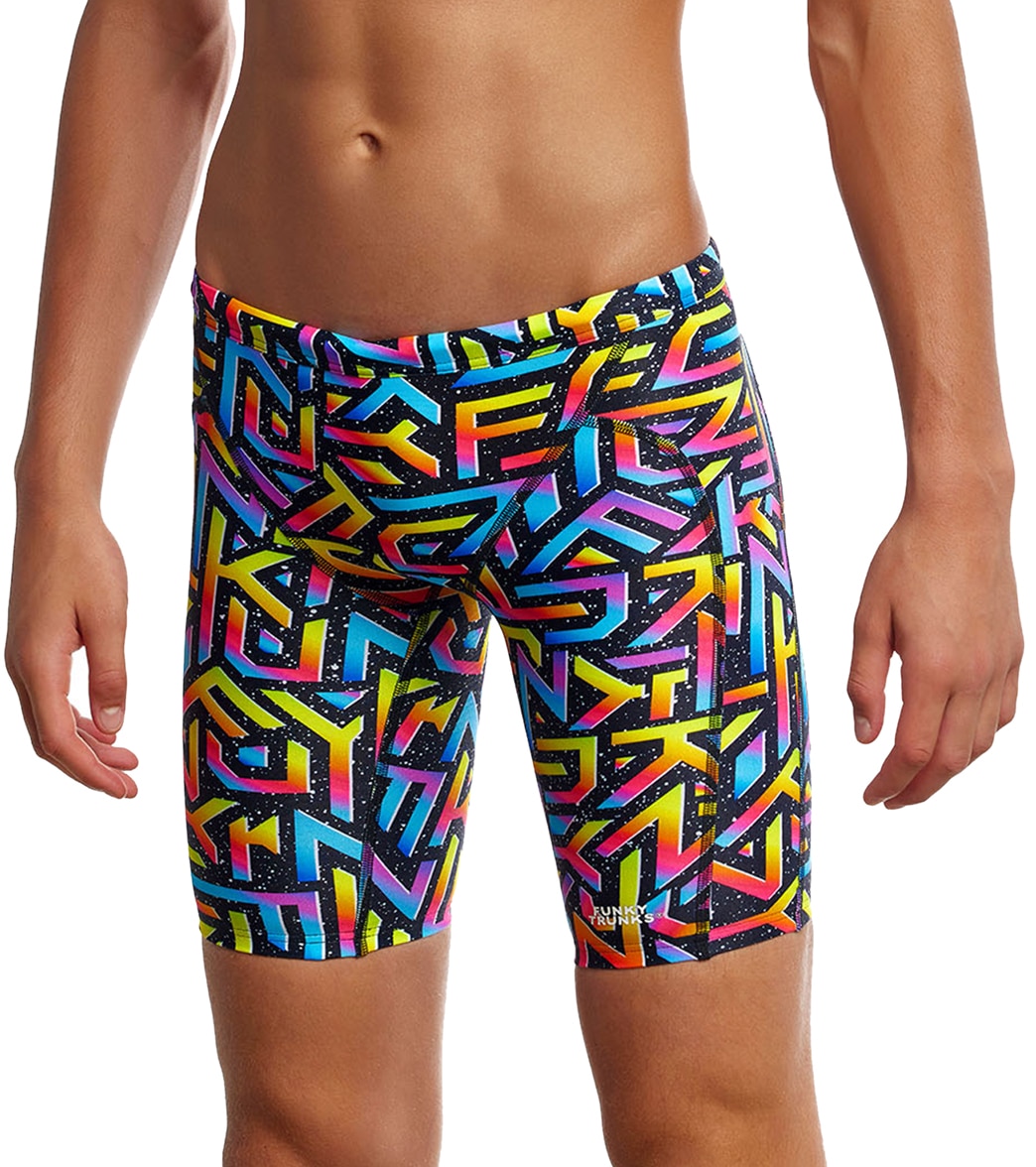 Funky Trunks Boys' Brand Galaxy Training Jammer Swimsuit - 10 Polyester - Swimoutlet.com