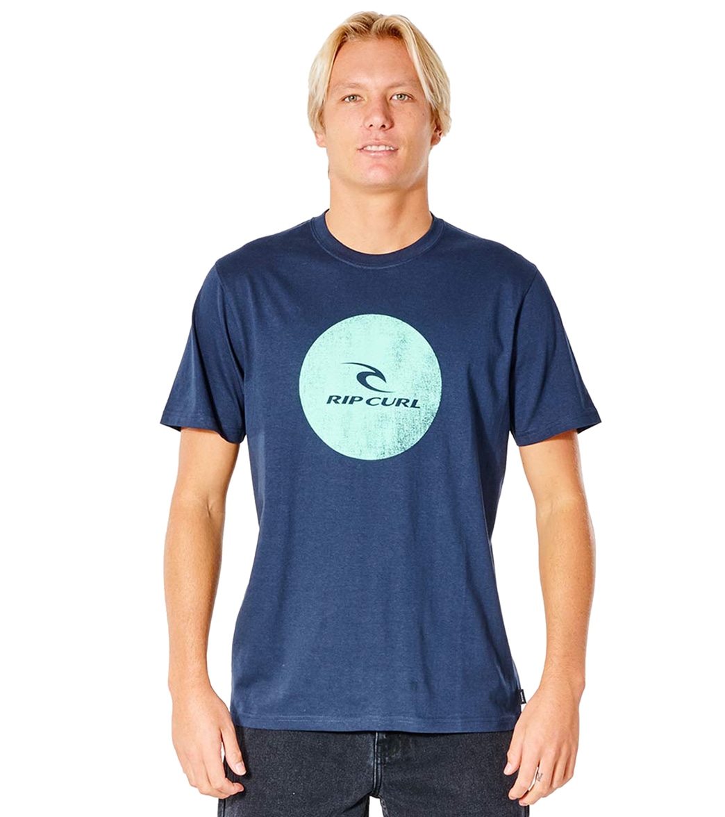 Rip Curl Men's Search Icon Tee Shirt - Navy Small Cotton - Swimoutlet.com
