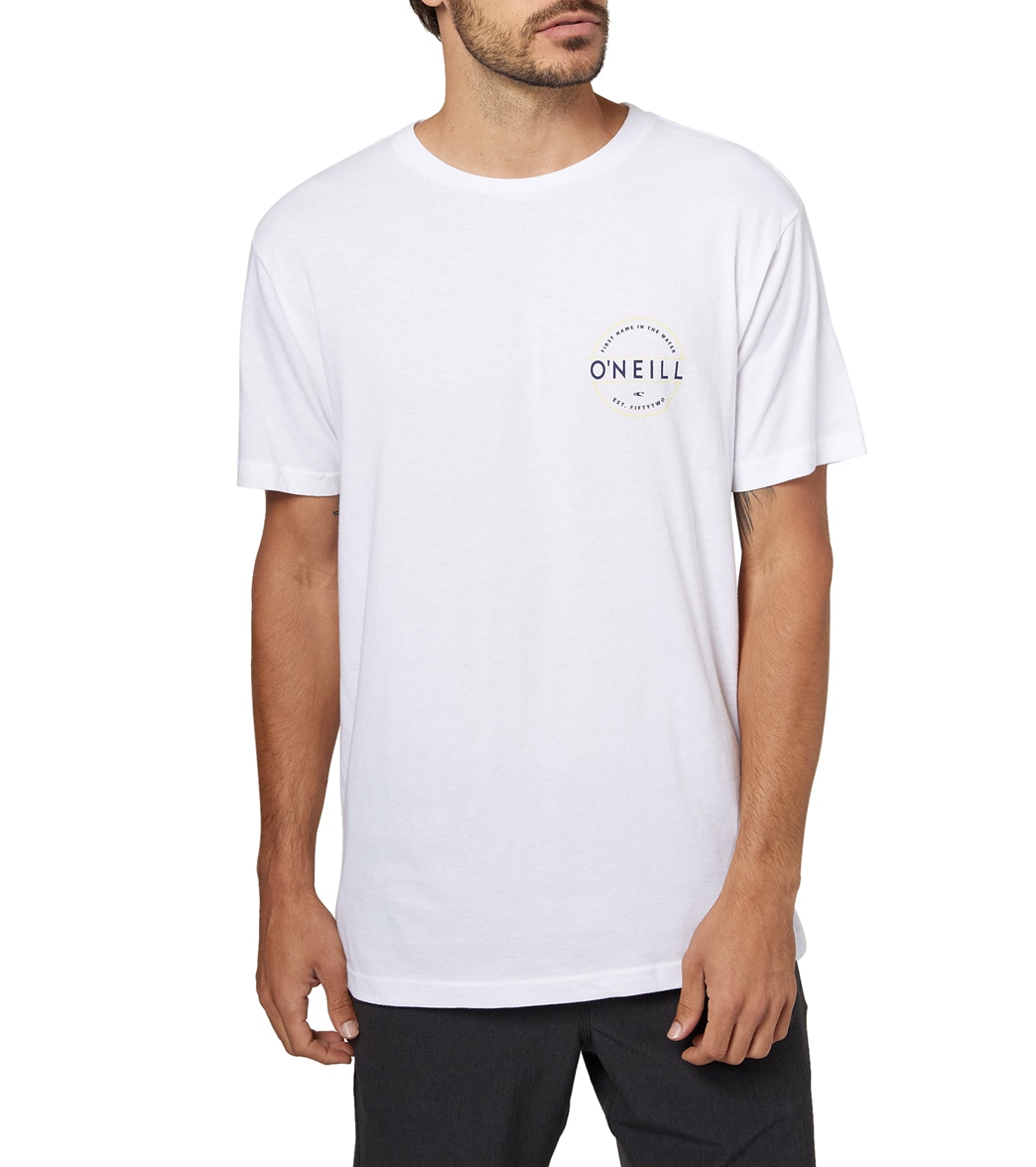 O'neill Men's Matapalo Short Sleeve Shirt - White Medium Cotton - Swimoutlet.com