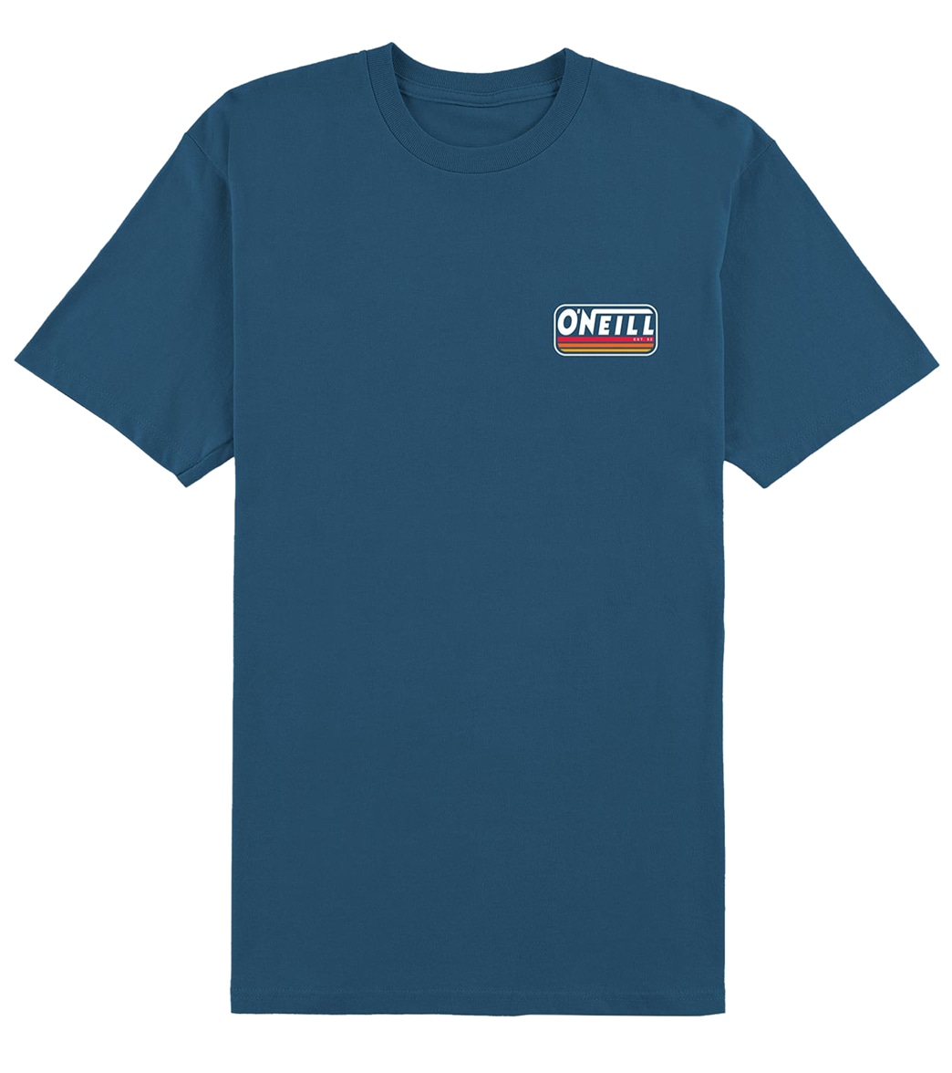 O'neill Men's Ride On Short Sleeve Shirt - Blue Medium Cotton - Swimoutlet.com