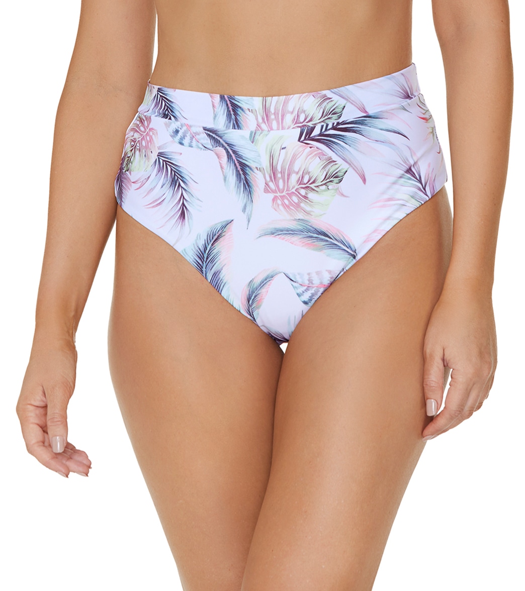 Raisins Women's Pacifica Tropics Bikini Bottom - White Haven Large - Swimoutlet.com