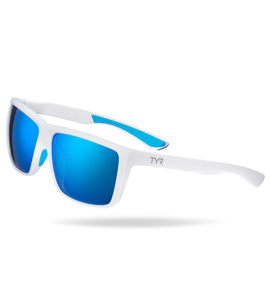 TYR Men's Ventura Sport Sunglasses - Blue/White - Swimoutlet.com