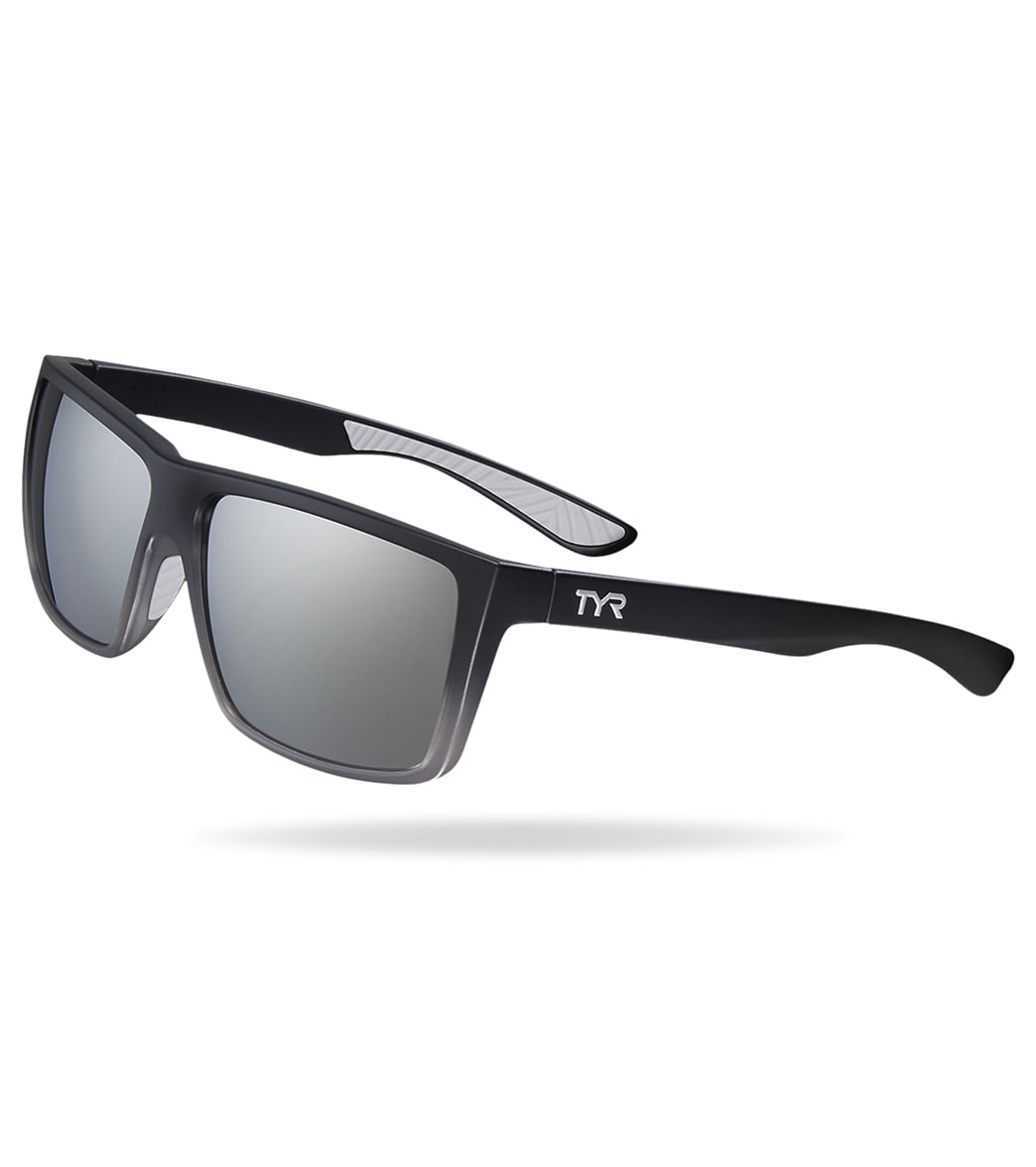 TYR Men's Ventura Sport Sunglasses - Silver/Black - Swimoutlet.com