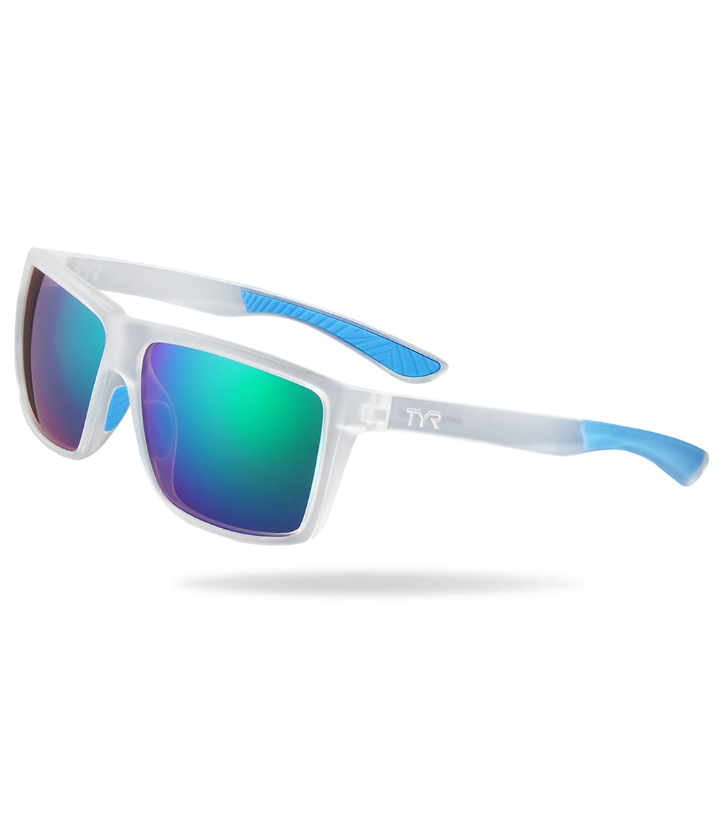 TYR Men's Ventura Sport Sunglasses - Green/Clear - Swimoutlet.com