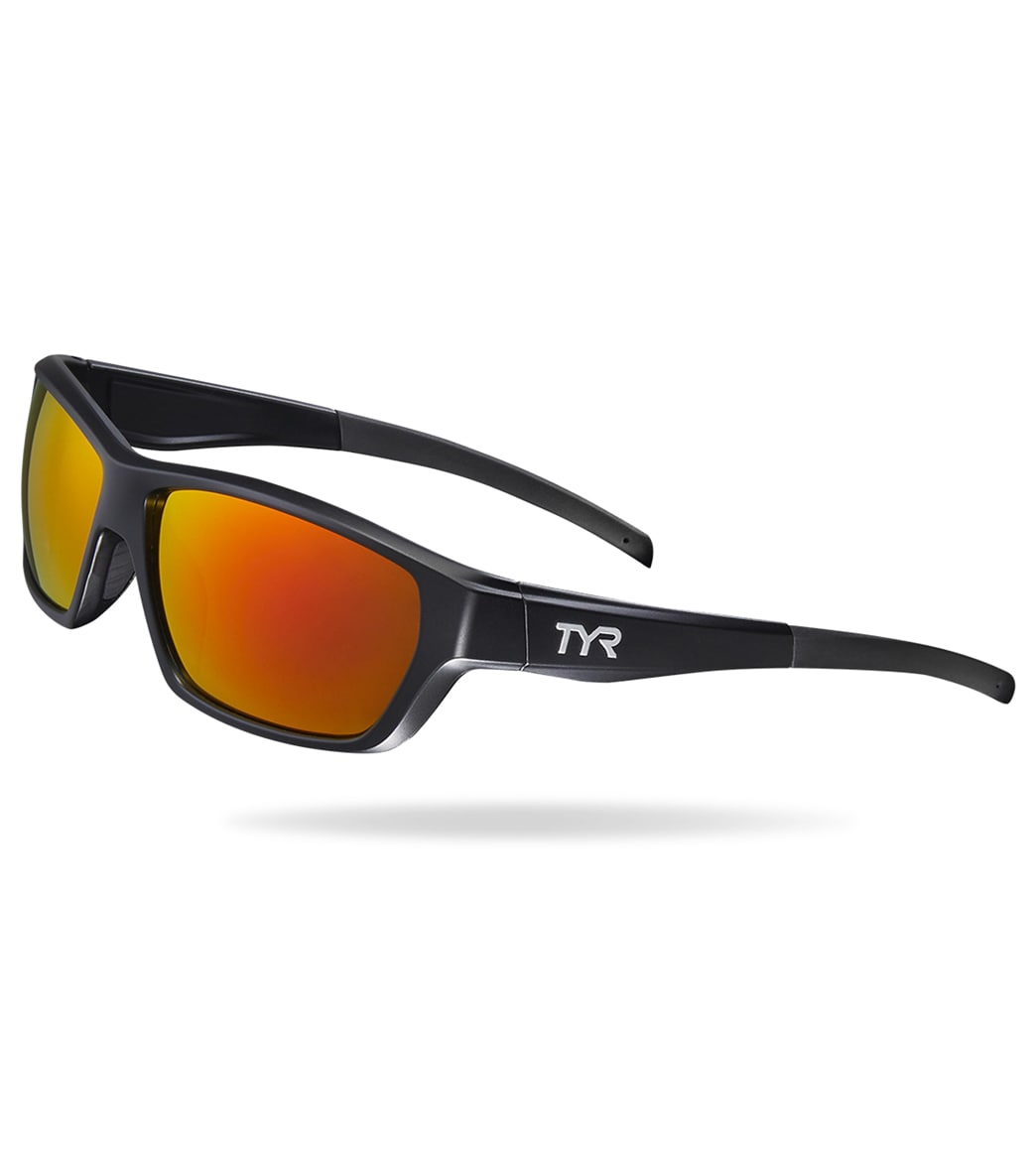 TYR Men's Cortez Sport Wrap Sunglasses - Red/Black - Swimoutlet.com