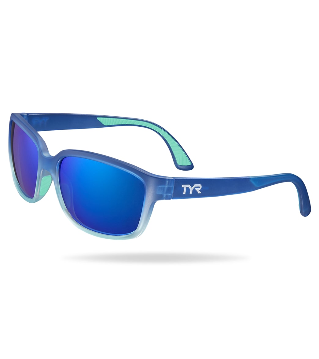TYR Women's Mora Kai Wrap Sunglasses - Blue/Navy - Swimoutlet.com