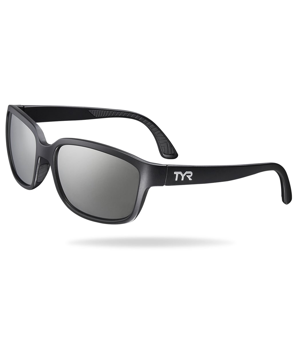 TYR Women's Mora Kai Wrap Sunglasses - Silver/Black - Swimoutlet.com