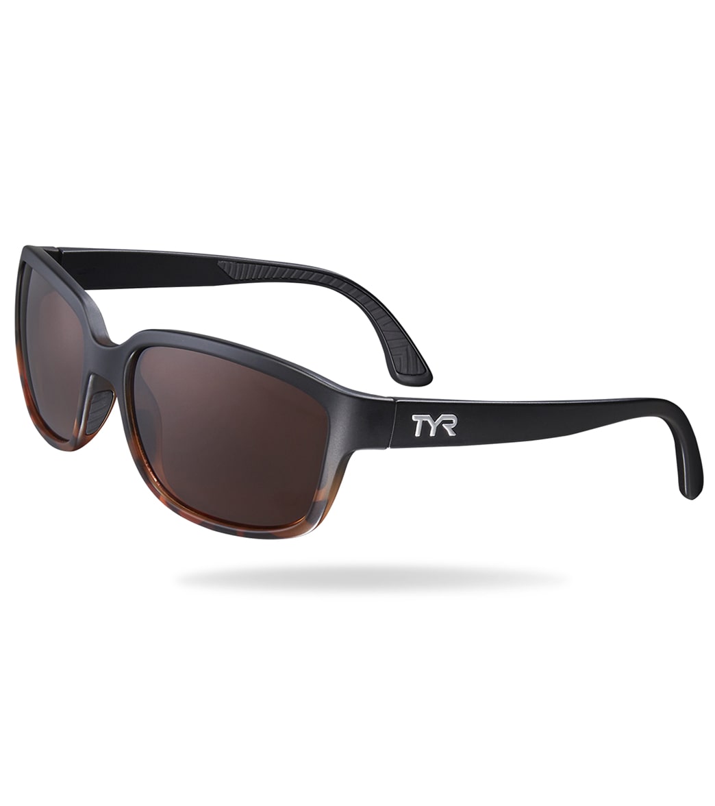 TYR Women's Mora Kai Wrap Sunglasses - Brown/Black - Swimoutlet.com