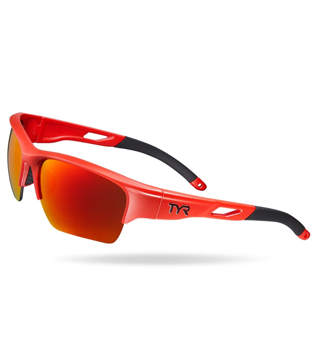 TYR Men's Vatcher Performance Sunglasses - Red - Swimoutlet.com