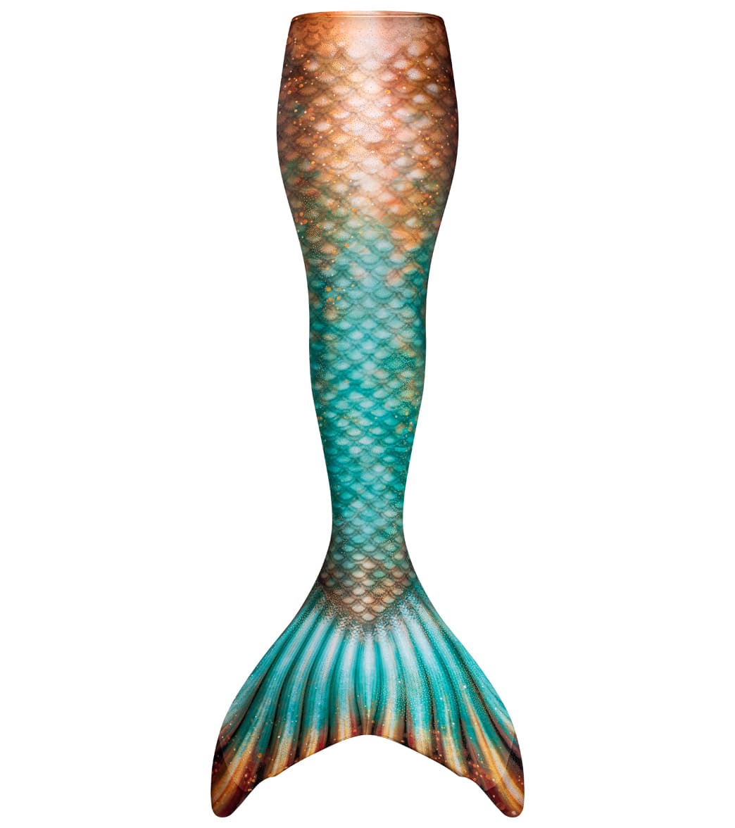 Fin Fun Bronzed Emerald Mermaid Tail & Monofin Youth/Adult - Youth Large 10 - Swimoutlet.com