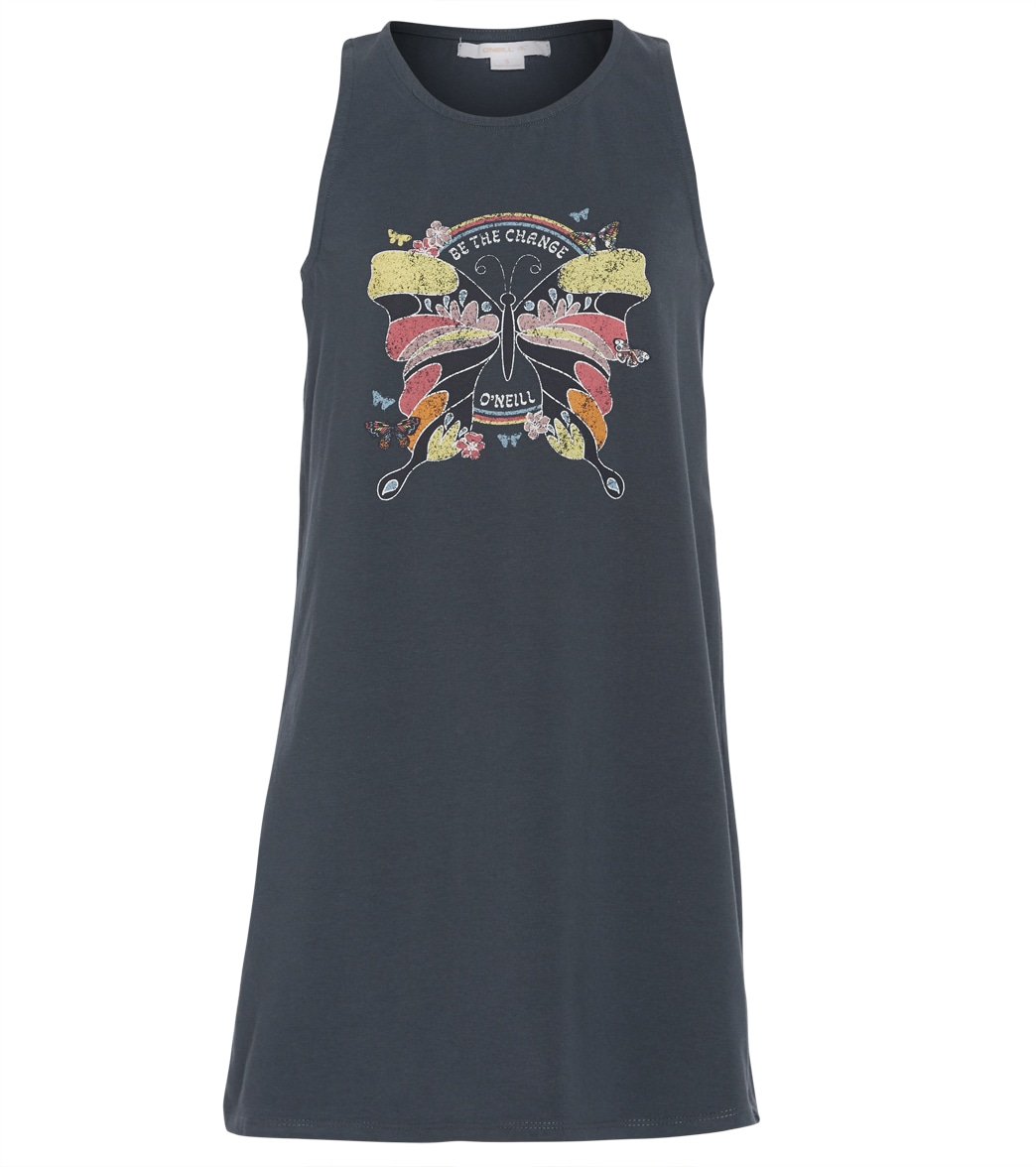 O'neill Girls' Lillie Dress - Slate Medium Cotton - Swimoutlet.com