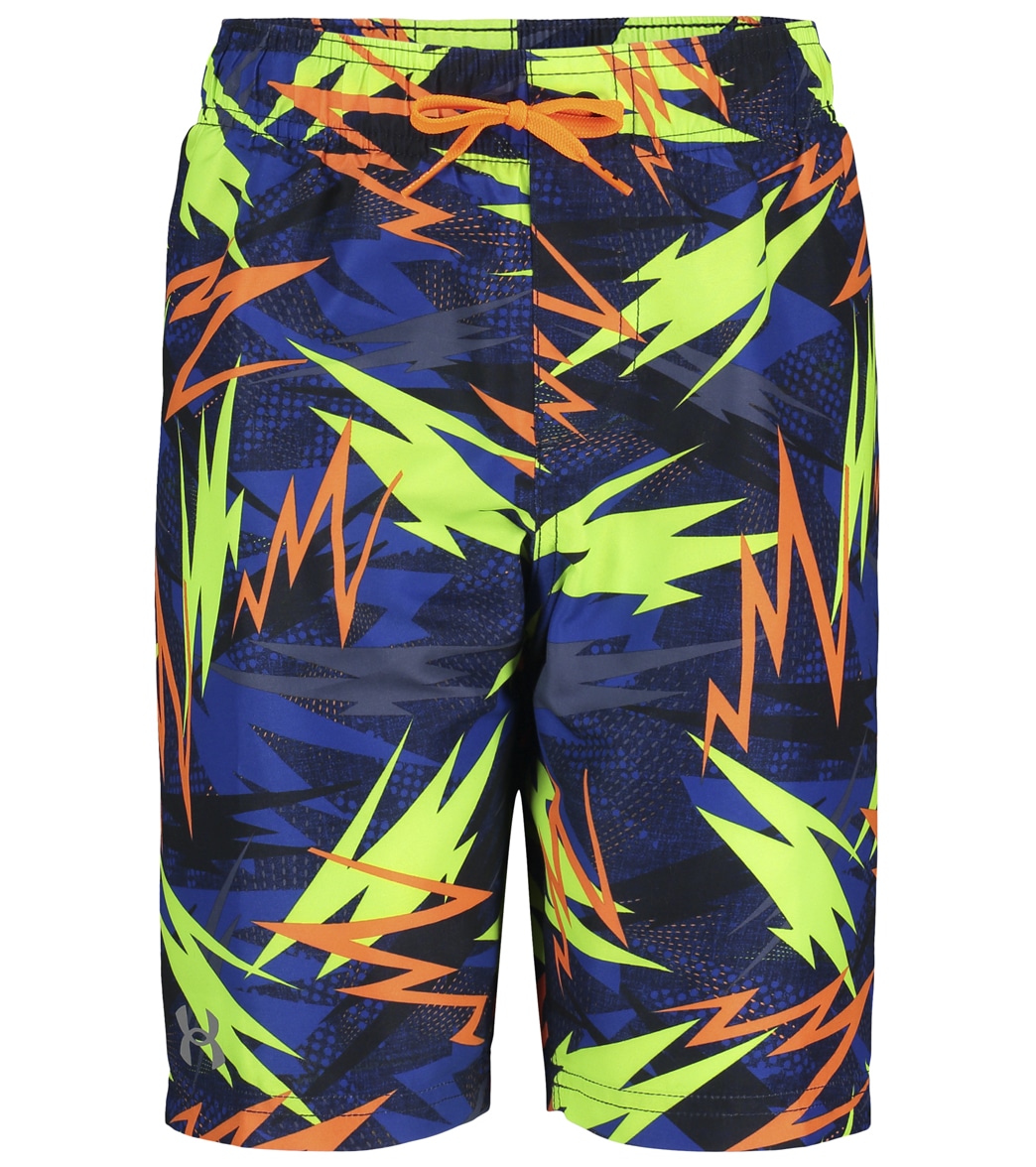 Under Armour Boys' Rowdy Bolts Volley Short - Royal 5 Polyester - Swimoutlet.com