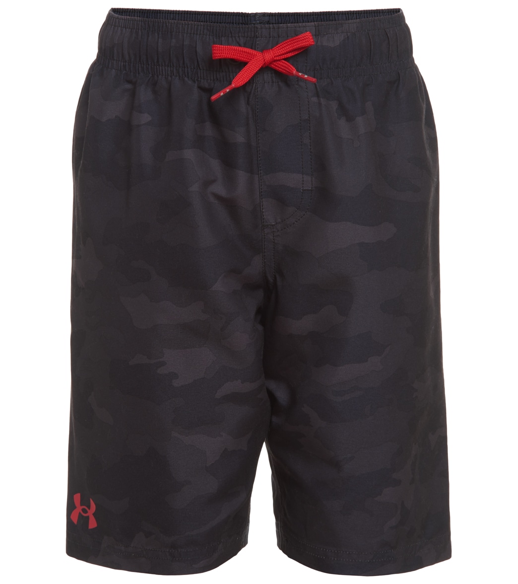 Under Armour Boys' Hyper Woodland Volley Short - Black Large Polyester - Swimoutlet.com