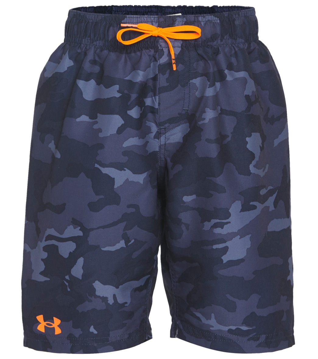 Under Armour Boys' Hyper Woodland Volley Short - Midnight Navy 4 Polyester - Swimoutlet.com