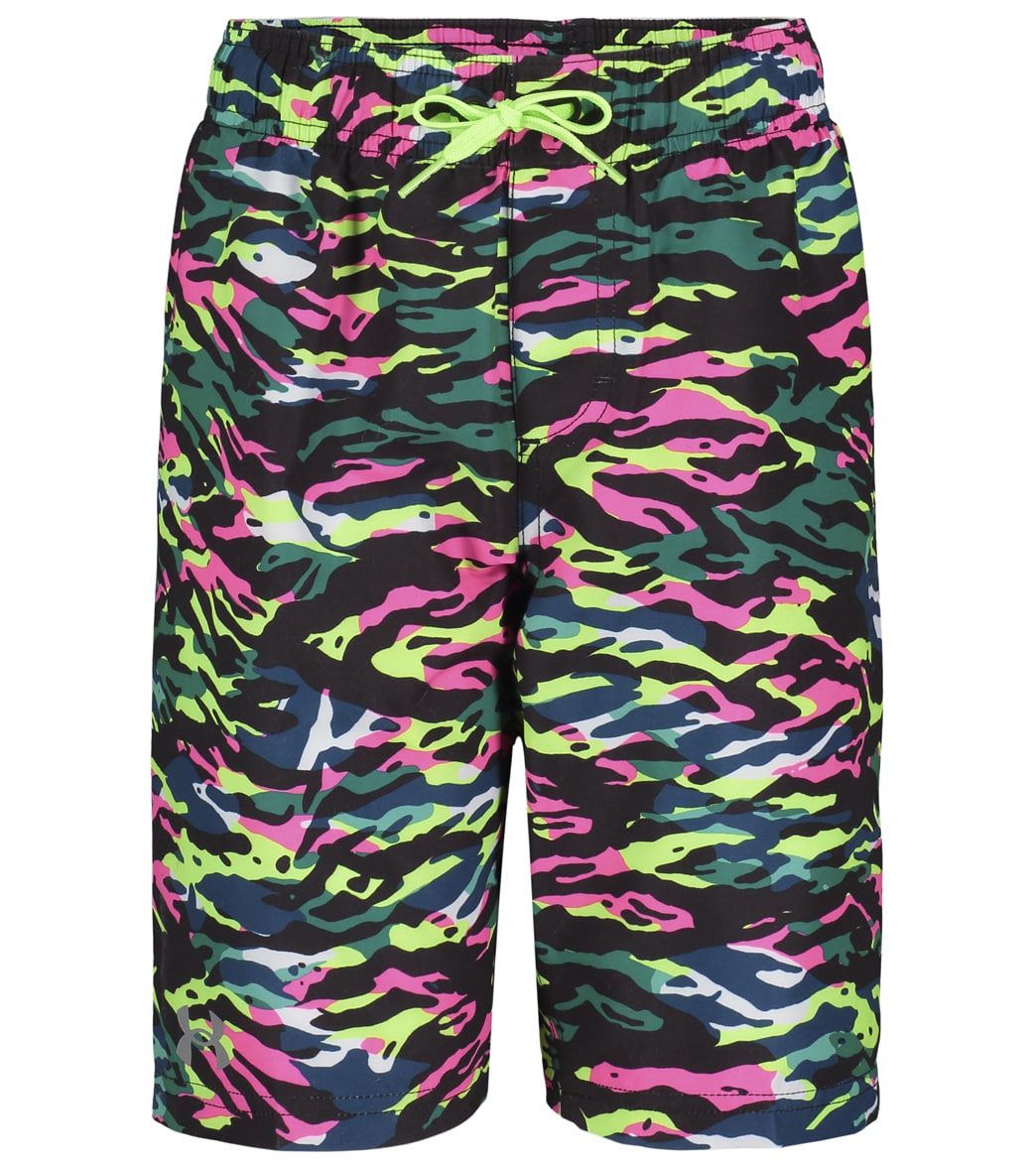 Under Armour Boys' Pop Tiger Volley Short - Black Large Polyester - Swimoutlet.com