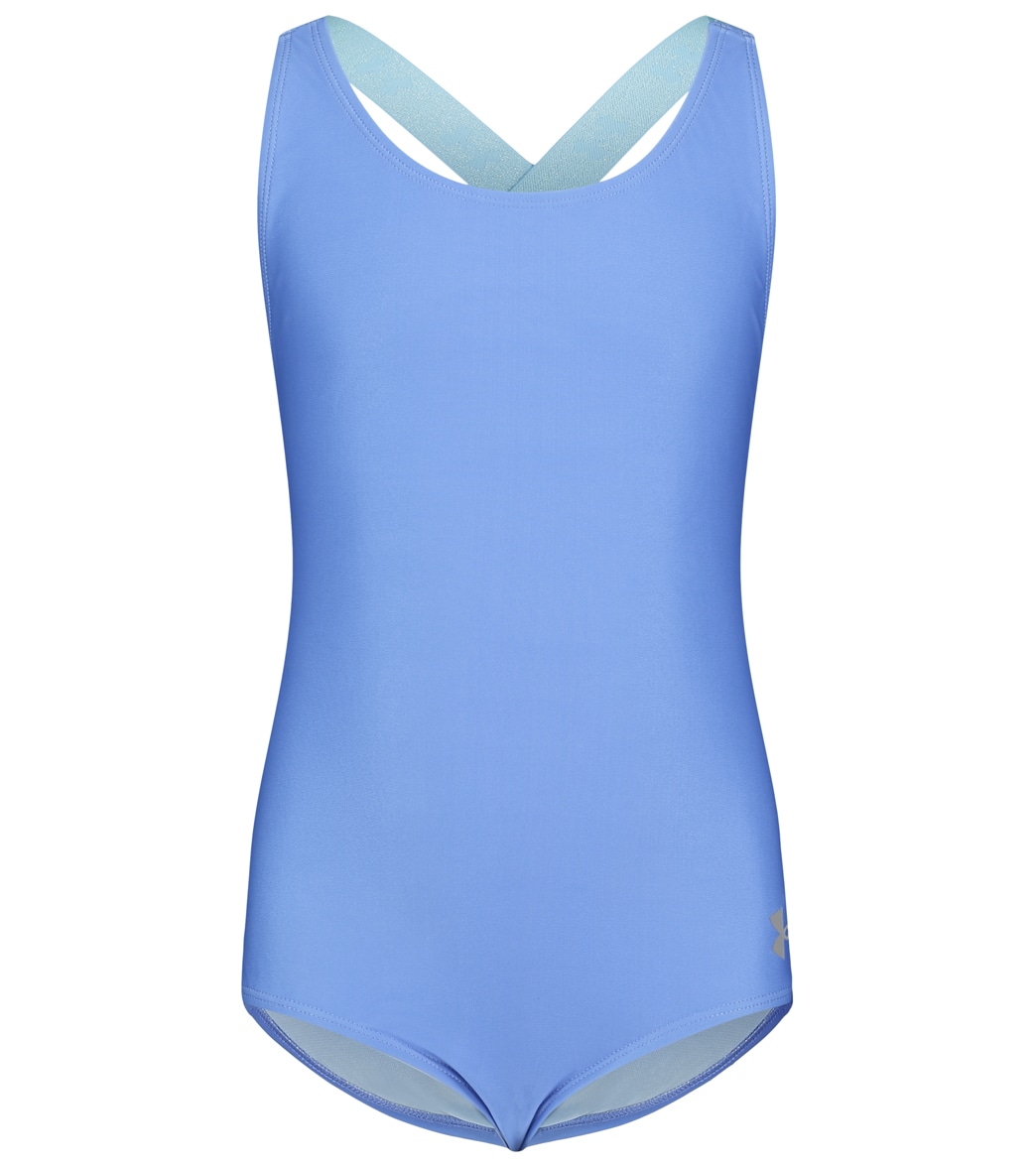 Under Armour Girls' Racer One Piece Swimsuit - Water 4 - Swimoutlet.com