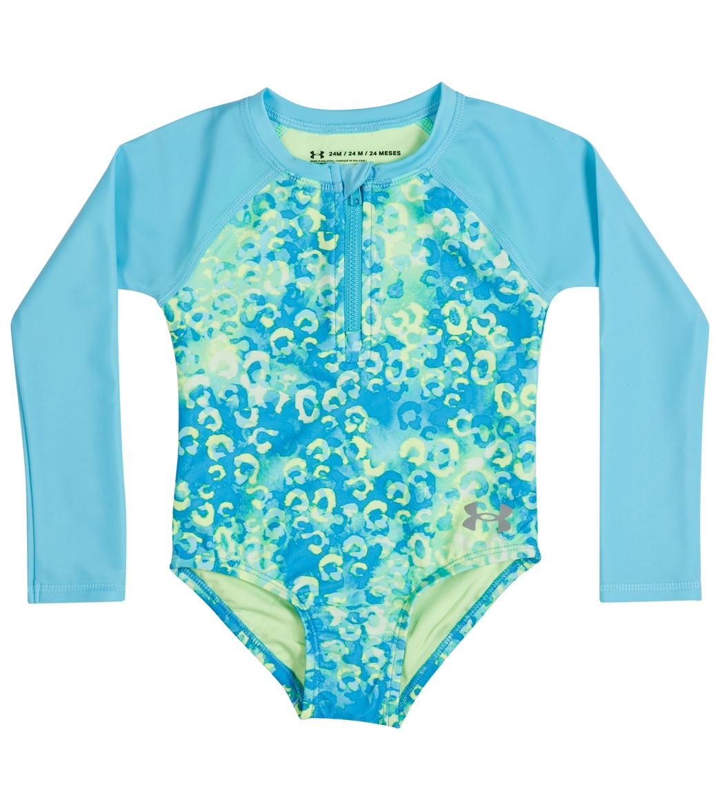Under Armour Girls' Shadow Cheetah Paddlesuit Baby - Fresco Blue 12 Months - Swimoutlet.com