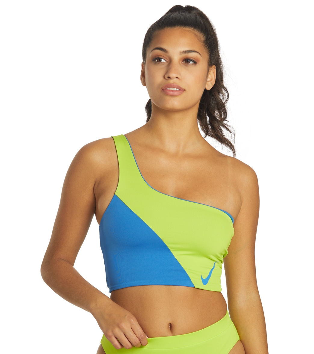 Nike Women's Colorblock 3 In 1 Bikini Top - Pacific Blue Large - Swimoutlet.com