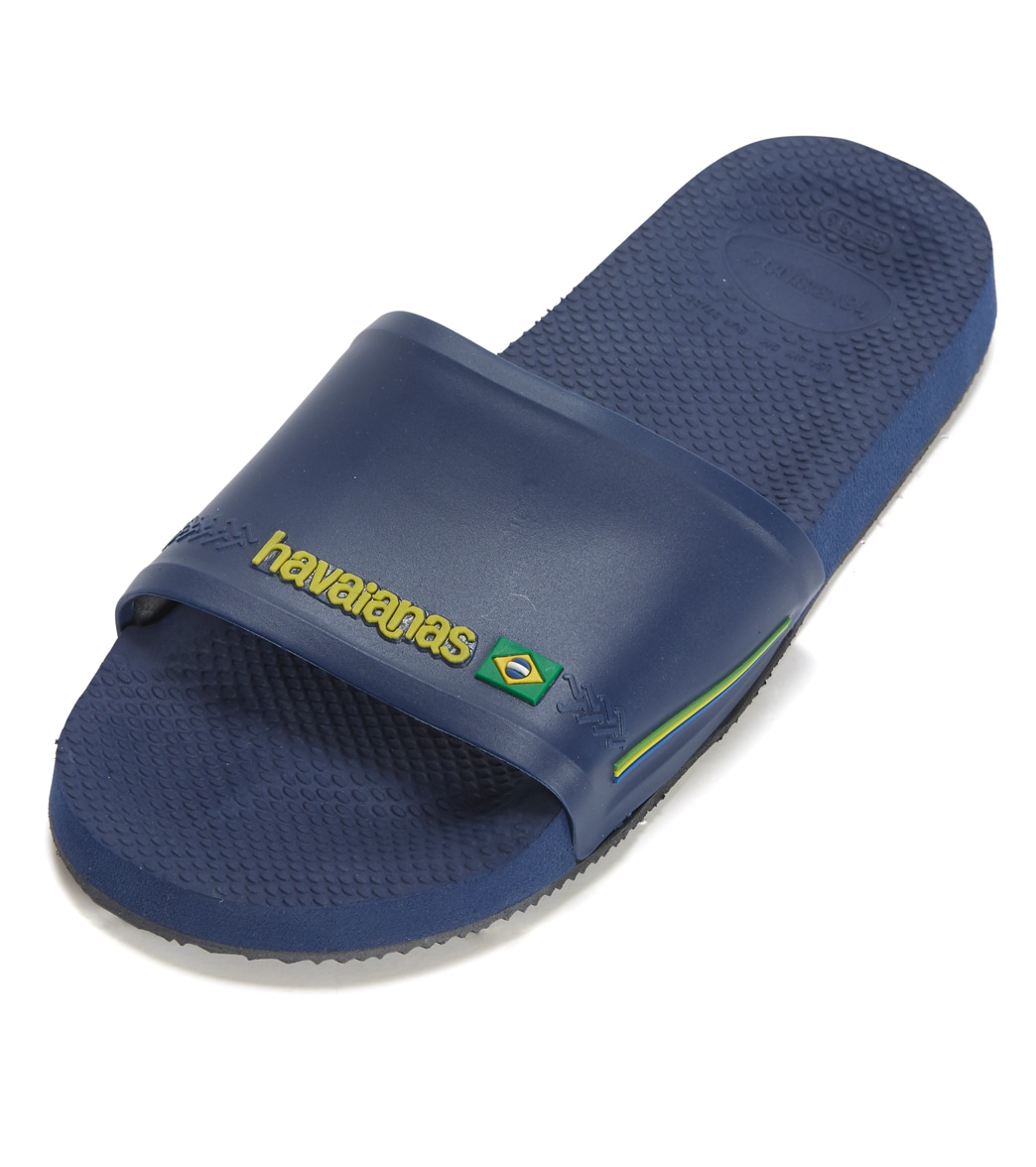 Havaianas Men's Slides Brazil Sandals - Navy Blue 13 - Swimoutlet.com