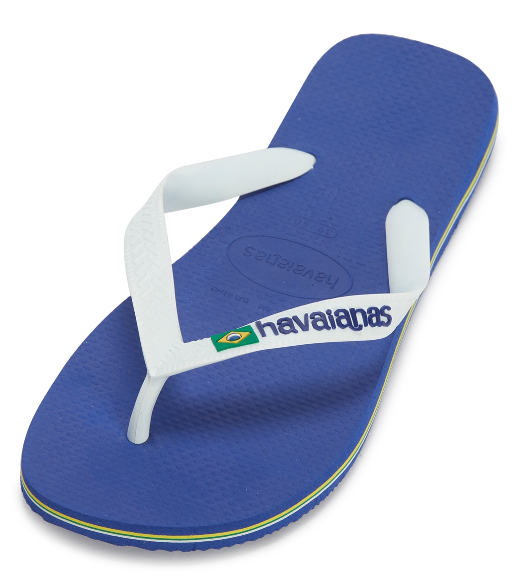 Havaianas Men's Brazil Logo Sandal - Marine Blue 11/12 - Swimoutlet.com
