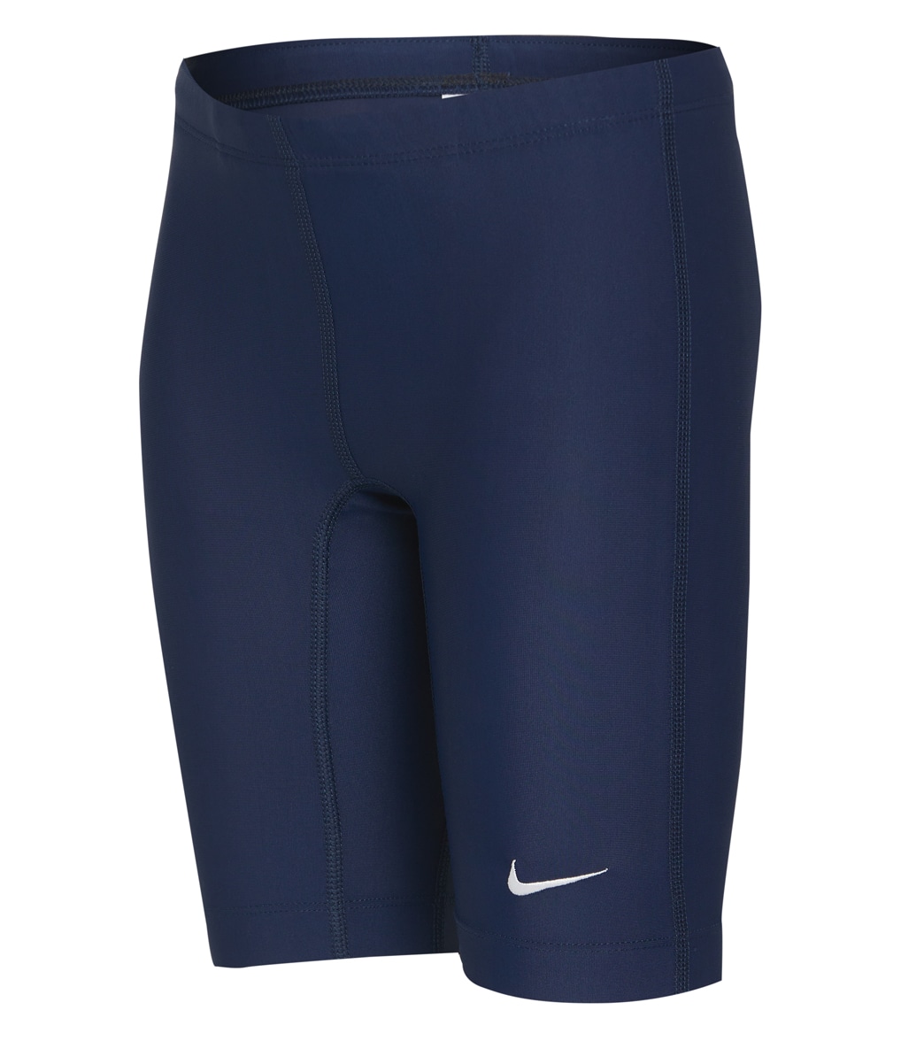 Nike Boys' Poly Blend Solid Jammer Big Kid - Midnight Navy Large - Swimoutlet.com