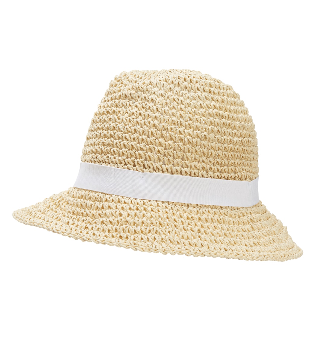 Physician Endorsed Women's Nantucket Straw Hat - Natural/White One Size - Swimoutlet.com