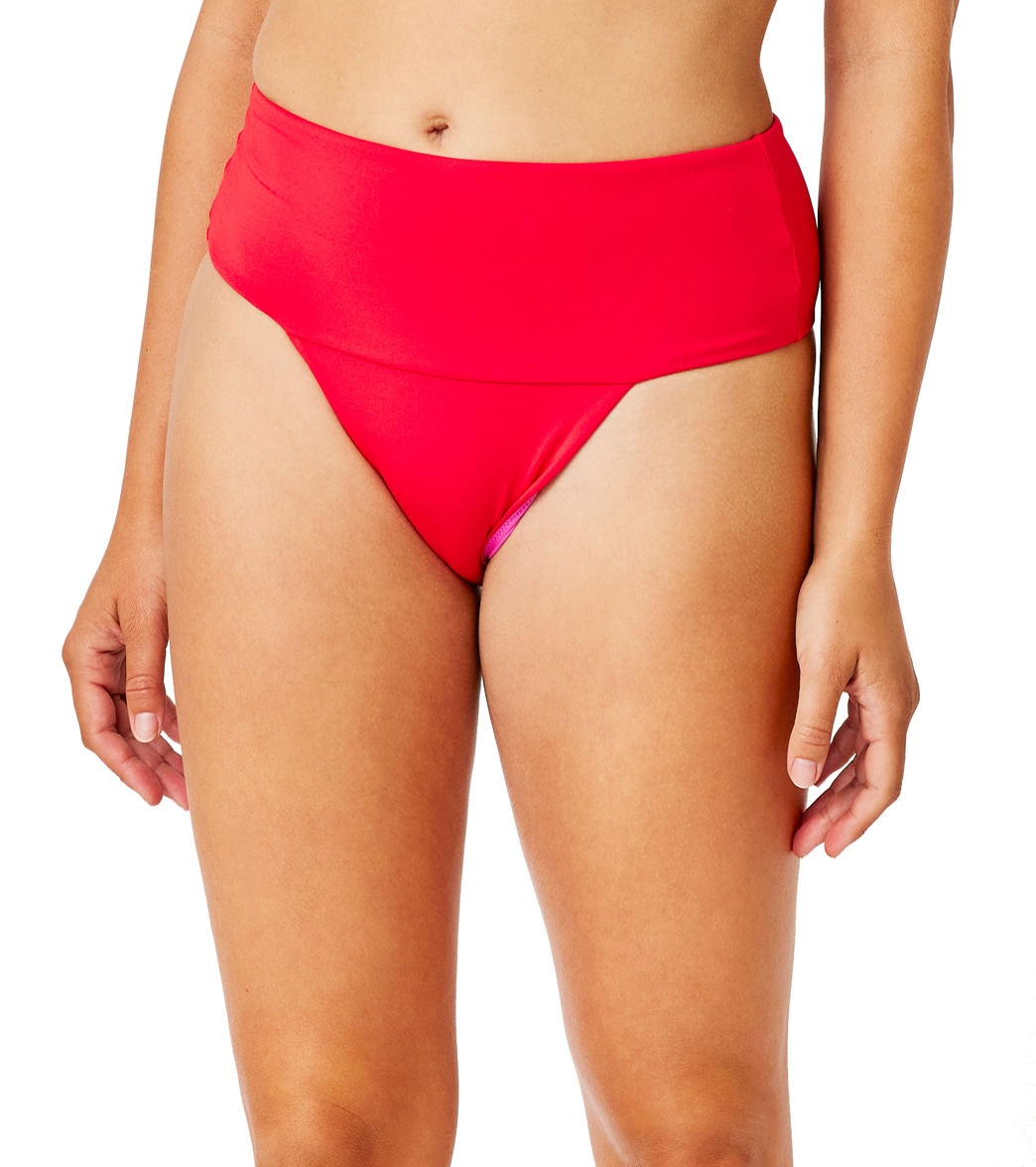 Carve Designs Women's Maisie Bikini Bottom - Hot Red Large - Swimoutlet.com