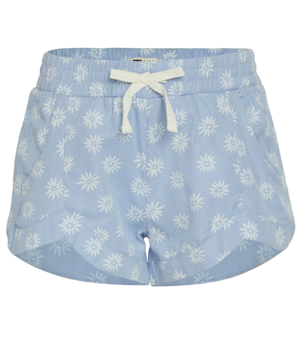 Billabong Girls' Mad For You Shorts - Sweet Blue Large/12 Cotton - Swimoutlet.com
