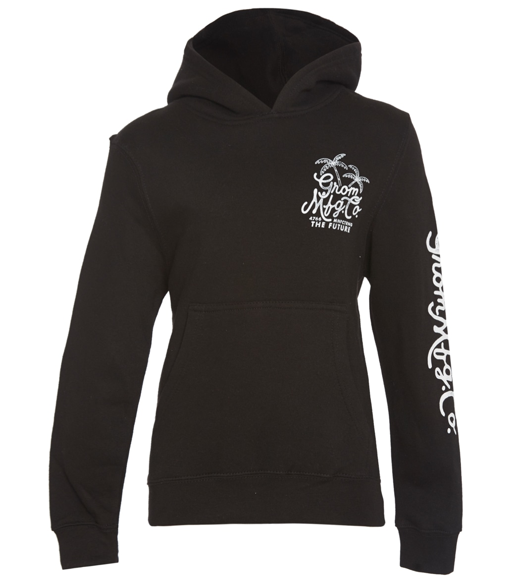 Grom Boys' Roadster Pullover Hoodie - Black Large Cotton/Polyester - Swimoutlet.com