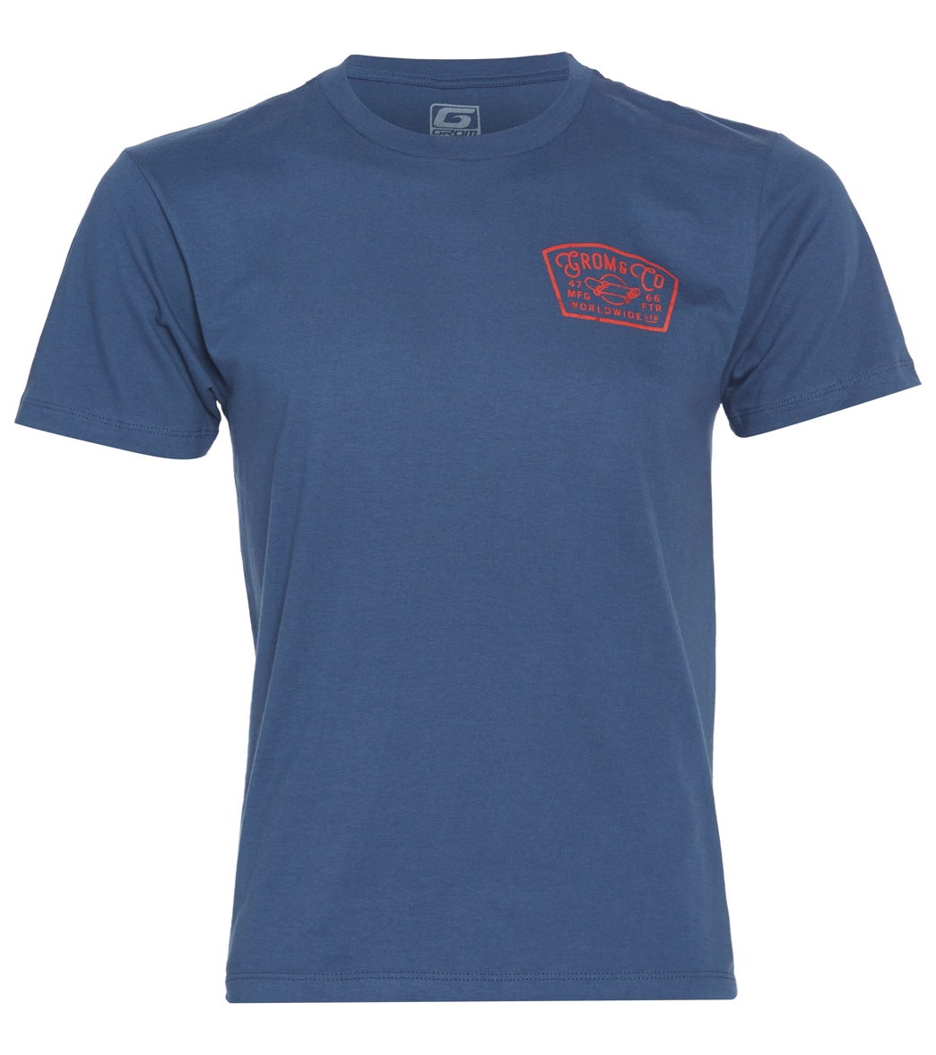 Grom Boys' Skate Co. Tee Shirt - Navy Large Cotton - Swimoutlet.com