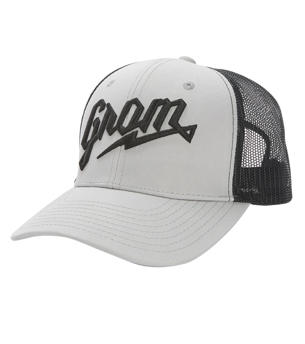 Grom Boys' Script Hat - Charcoal One Size Cotton/Polyester - Swimoutlet.com