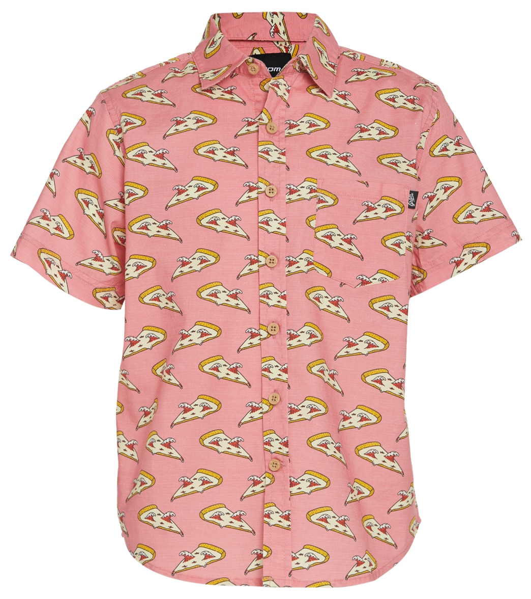 Grom Boys' Take Out Woven Top Shirt - Melon Large Cotton - Swimoutlet.com