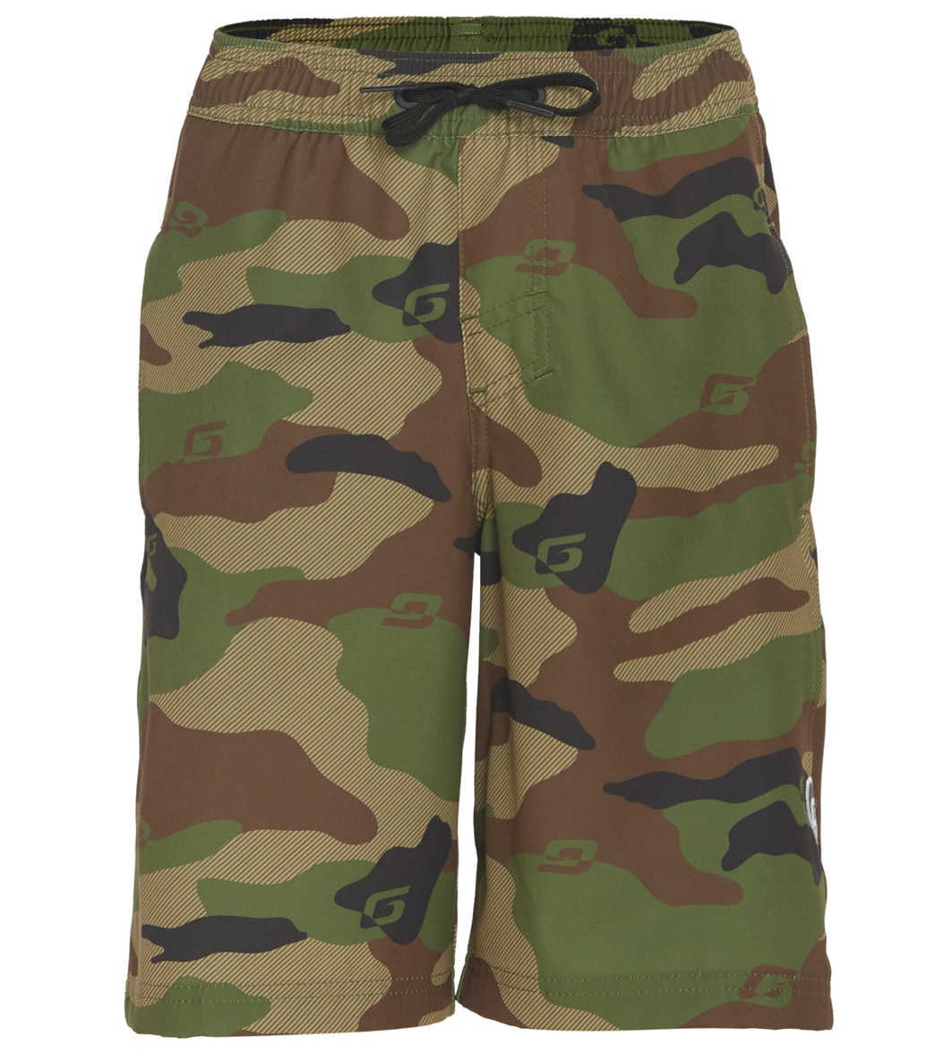 Grom Boys' Camo Volley Short - Large - Swimoutlet.com