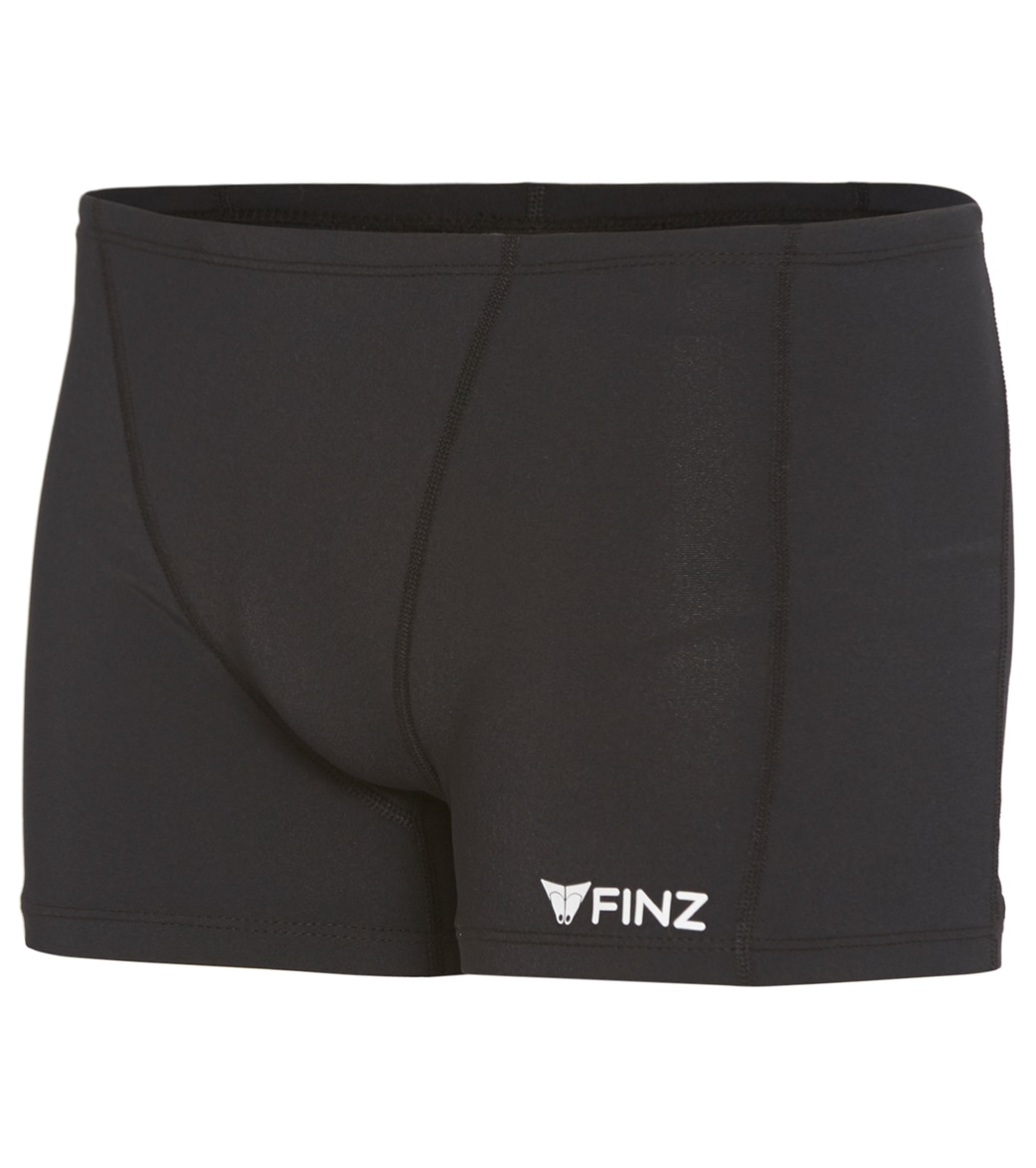 Finz Men's Splice Panel Square Leg - Black 32 Polyester - Swimoutlet.com